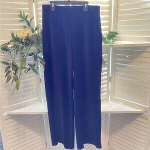 CALVIN KLEIN PERFORMANCE NWOT BLACK RIBBED WIDE LEG PANTS SIZE MED 1216